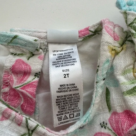 Little Me Floral Romper 2T - Picture 5 of 5